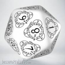 Q-Workshop Würfel QWS20LEV02 - D20 Level Counter White & black Die (1)