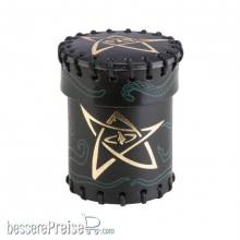 Q-Workshop QWSCCTH101 - Call of Cthulhu Black & green-golden Leather Dice Cup