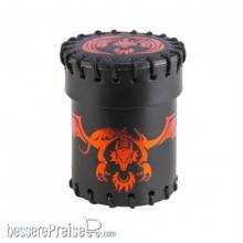 Q-Workshop QWSCFDR101 - Flying Dragon Black & red Leather Dice Cup