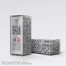 Q-Workshop QWSS20602 - Full Pack of D6s: Pearl&Black