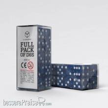Q-Workshop QWSS20604 - Full Pack of D6s: Cobalt&White