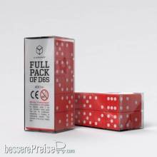 Q-Workshop QWSS20606 - Full Pack of D6s: Red&White