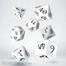 Q-Workshop QWSSCLE02 - Classic RPG White & black Dice Set (7)