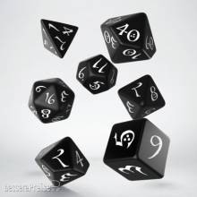 Q-Workshop QWSSCLE05 - Classic RPG Black & white Dice Set (7)