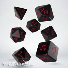 Q-Workshop QWSSCLE06 - Classic RPG Black & red Dice Set (7)
