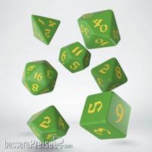 Q-Workshop QWSSCLR12 - Classic Runic Green & yellow Dice Set (7)