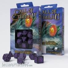 Q-Workshop QWSSCTO05 - COC Horror on the Orient Express Black & purple Dice Set