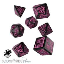 Q-Workshop QWSSCTR20 - Call of Cthulhu 7th Edition - Black & magenta Dice Set