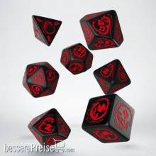Q-Workshop QWSSDRA05 - Dragons Black & white Dice Set (7)