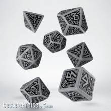 Q-Workshop QWSSDWA03 - Dwarven Gray & black Dice Set