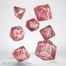 Q-Workshop QWSSELV05 - Elvish Black & white Dice Set (7)