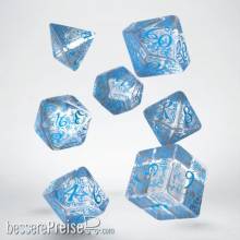 Q-Workshop QWSSELV08 - Elvish Translucent & blue Dice Set