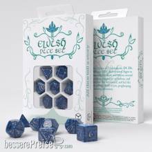 Q-Workshop QWSSELV10 - Elvish Translucent & black Dice Set (7)