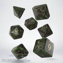 Q-Workshop QWSSRUN05 - Runic Black & white Dice Set (7)