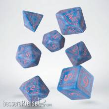 Q-Workshop QWSSRUN1S - Runic Glacier & pink Dice Set (7)