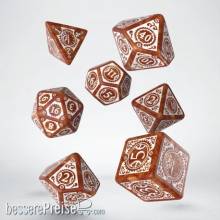 Q-Workshop QWSSSTC03 - Steampunk Clockwork Caramel & White Dice Set