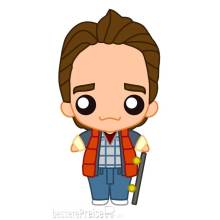 SD Toys SDTUNI22504 - Zurück in die Zukunft Pokis Minifigur Marty McFly 6 cm