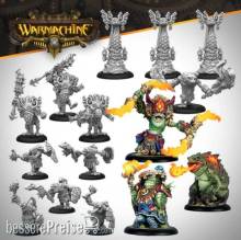 Steamforged Games/Privateer Press SFGIKSKR142 - Warmachine: Southern Kriels Fire Tongue Warriors Cadre
