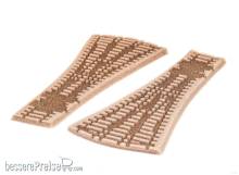 Peco SL-69 - Ballasteinlage, 3-Wege-Weiche, mittlerer Radius