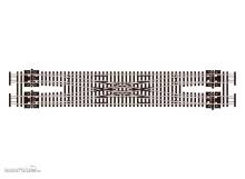 Peco SL-E383F - N Code 55 Doppelte Gleisverbindung (Hosenträger)