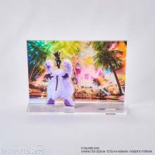 Square-Enix SQEXFF07ZZ413 - Final Fantasy VII Rebirth Acryl Diorama Cait Sith & Fat Moogle Key Art