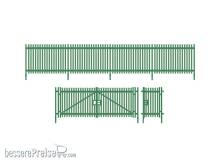Peco SSM316 - Moderner Palisadenzaun mit Toren