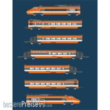 Azar Models T01-OR1A - TGV Sud-Est - orange - analog