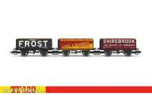 Hornby TT6042 - 3teiliges Set offene Güterwagen 7 Plank - ´Lowe & Warwick´ ´Bernard T Frost´ ´Shirebrook´ - Ep.I