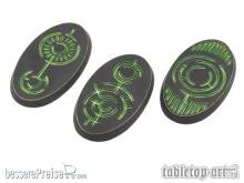Tabletop-Art TTA100586 - Crystal Tech Bases BLANK - 75mm Oval (3)