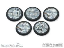 Tabletop-Art TTA110016 - Flagstone Bases - 40mm Round Lip (5)