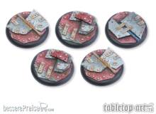 Tabletop-Art TTA110037 - Scrap Steel Bases - 40mm Round Lip (5)
