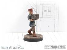 Tabletop-Art TTA200313 - Townsfolk Miniatures - Servant With Treasure Chest