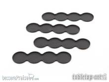 Tabletop-Art TTA501121 - Movement Tray - Flat Bases - 25mm 4s Bar - Black (4)