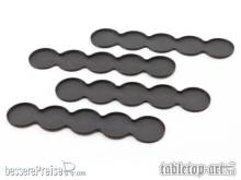 Tabletop-Art TTA501122 - Movement Tray - Flat Bases - 25mm 5s Bar - Black (4)