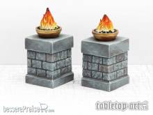 TableTop Art TTA800025 - Feuerschalen auf Säulen - Set 1 (2)