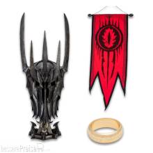 United Cutlery UCU3699 - Herr der Ringe Museum Collection Replik 1/1 Saurons Kriegshelm 76 cm