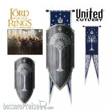 United Cutlery UCU40231 - Herr der Ringe Replik 1/1 Gondorisches Schild mit Flagge 113 cm