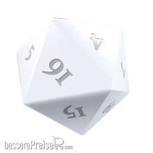 Ultra Pro UP16180 - Vivid Heavy Metal D20 Dice White (2)