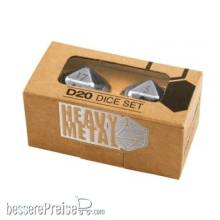 UP UP84900 - UP - Dice - Heavy Metal D20 2-Dice Set - Chrome