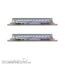 Azar Models V01-ICP2 - Set mit 2 CORAIL VTU-Wagen in Intercités-Lackierung – 2x2. Klasse