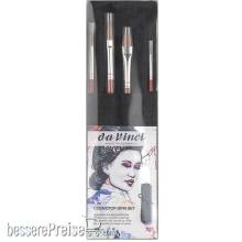 da Vinci VA-4064_0 - COSMOTOP-SPIN SET mit Baumwolltasche, Inhalt: 4 Aquarellpinsel Größe 0 Serie 4064
