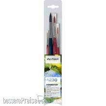 da Vinci VA-4230_0 - COSMOTOP Aquarellmalpinselset 5530 No. 10, 5580 No. 0 + 6, 5584 No. 8 Serie 4230