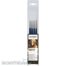 da Vinci VA-5257_0 - Miniaturen-Set, Ussuri-Rotmarderhaare je 1 Stück: No. 3/0 + 2/0 + 0 + 1 + 2 Serie 5257