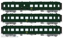 REE Modeles VB-386 - SET of 3 OCEM RA Cars (A3B5 + B4D + B9) South East - SNCF Era IV