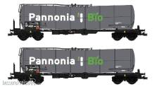 B-Models VB-81102 - 2-teilige SetWASCO Kesselwagen ´Pannonia Bio´ - DC 2-Leiter Gleichstom - Ep.VI