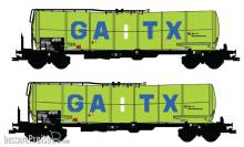 B-Models VB-81103 - 2-teilige Set GATX Kesselwagen - new color neongrün - DC 2-Leiter Gleichstom - Ep.VI
