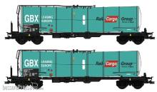 B-Models VB-81105 - 2-teilige Set Kesselwagen ´GBX Leasing Europe´ - DC 2-Leiter Gleichstom - Ep.VI