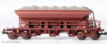 B-Models VB-84011 - 3-teilige Set Schotterwagen ´INFRABEL´ mit Schotter-Beladung- DC 2-Leiter Gleichstom - Ep.VI