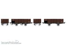 REE Modeles VM-034 - Set de 2 Gondola, Brown, SNCF, Gv 246 & G 205