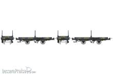 REE Modeles VM-036 - Set de 2 Flat Wagon (Tree trunk transport), Dark grey, CFD Htv 6562 & Htv 6564